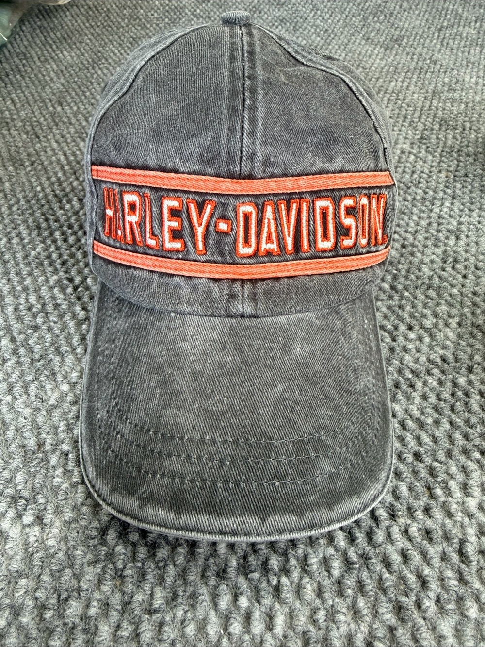 Harley-Davidson Racing Gray Adjustable Hat One Size Classic Logo Cap Motorcycle